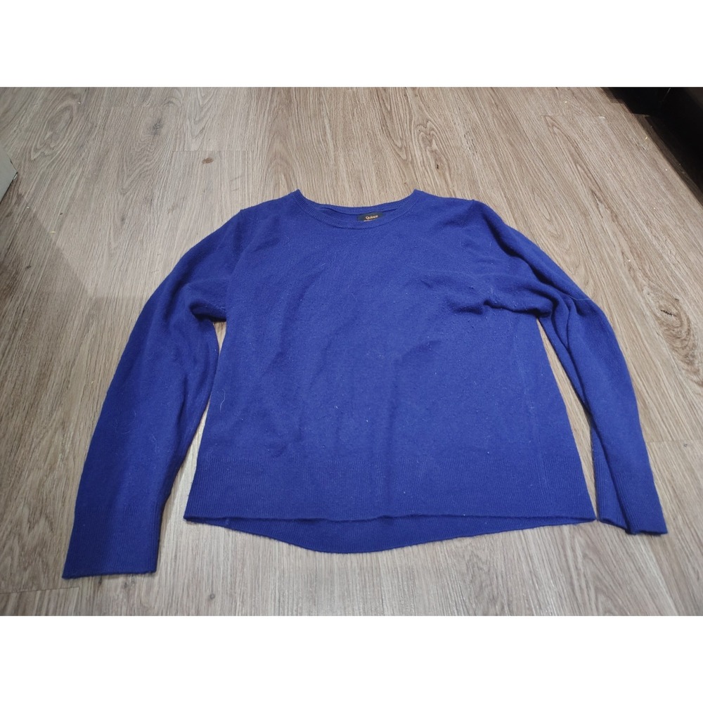Quince Mongolian Cashmere Sweater Indigo Women's L Large